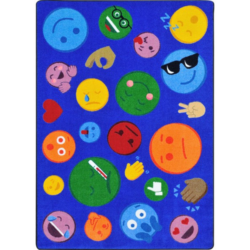 Joy Carpets 1941C Shake Em Up Emojis Rug 5' 4" x 7' 8"