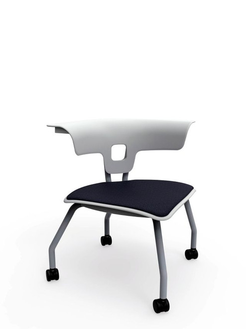 KI Ruckus RK2200H15NB Four Leg Upholstered Seat Chair With Casters 16 Inch Seat Height