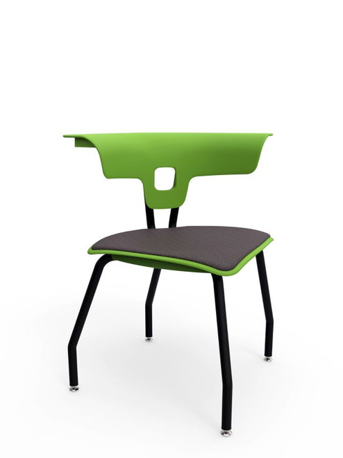 KI Ruckus RK1200H18NB Four Leg Upholstered Seat Chair With Glides 19 Inch Seat Height