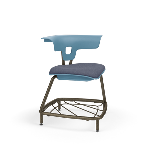 KI Ruckus RKU200H18BR Upholstered Seat Stack Chair With Glides And Bookrack 19 Inch Seat Height KI Ruckus RKU200H18BR Upholstered Seat Stack Chair With Glides And Bookrack 19 Inch Seat Height