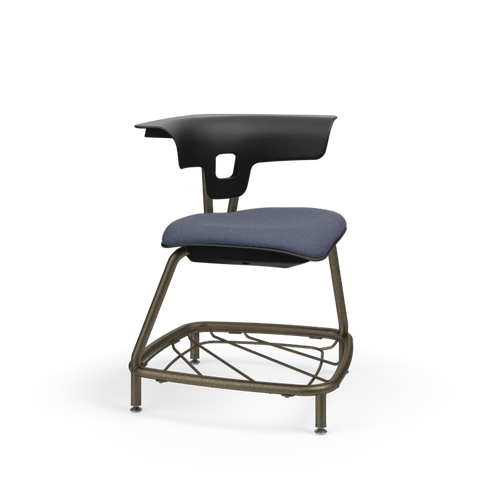 KI Ruckus RKU200H18BR Upholstered Seat Stack Chair With Glides And Bookrack 19 Inch Seat Height KI Ruckus RKU200H18BR Upholstered Seat Stack Chair With Glides And Bookrack 19 Inch Seat Height