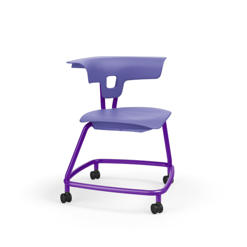 Polypropylene  Chair With Casters 18 Inch Seat Height - KI Ruckus RKV100H18NB  Polypropylene  Chair With Casters 18 Inch Seat Height - KI Ruckus RKV100H18NB