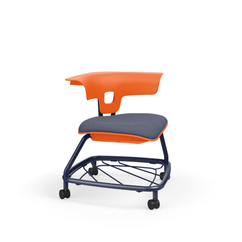 KI Ruckus RKV200H15BR Upholstered Seat Chair With Casters And Bookrack 16 Inch Seat Height KI Ruckus RKV200H15BR Upholstered Seat Chair With Casters And Bookrack 16 Inch Seat Height