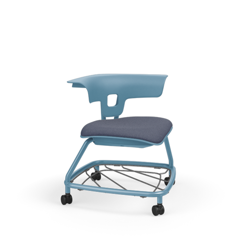 KI Ruckus RKV200H18BR Upholstered Seat  Chair With Casters And Bookrack 19 Inch Seat Height KI Ruckus RKV200H18BR Upholstered Seat  Chair With Casters And Bookrack 19 Inch Seat Height