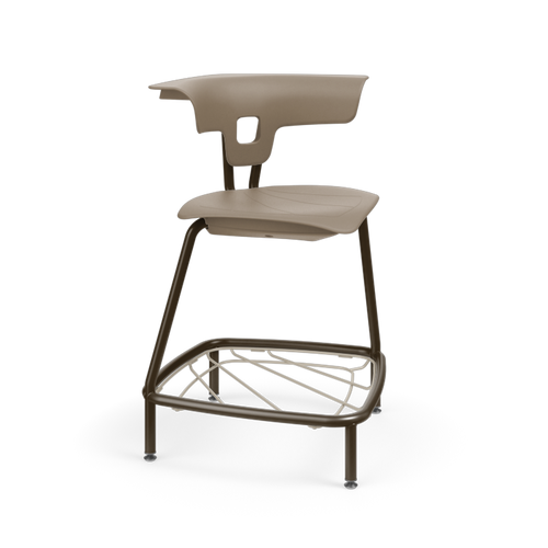 KI Ruckus RK4100H24BR Polypropylene Stack Stool With Bookrack 24 Inch Seat Height KI Ruckus RK4100H24BR Polypropylene Stack Stool With Bookrack 24 Inch Seat Height