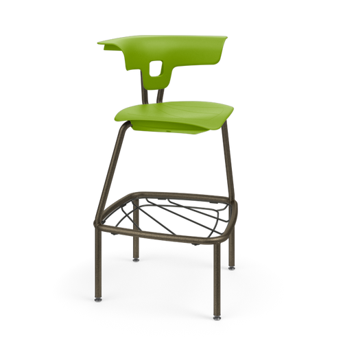 KI Ruckus RK4100H30BR Polypropylene Stack Stool With Bookrack 30 Inch Seat Height KI Ruckus RK4100H30BR Polypropylene Stack Stool With Bookrack 30 Inch Seat Height