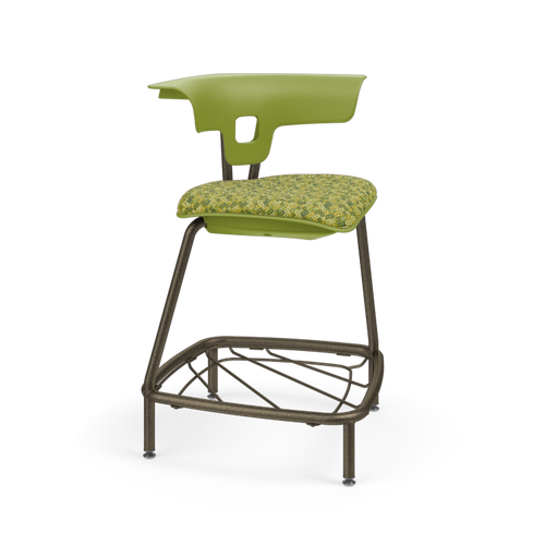 KI Ruckus RK4200H24BR Upholstered Seat Stack Stool With Bookrack 25 Inch Seat Height KI Ruckus RK4200H24BR Upholstered Seat Stack Stool With Bookrack 25 Inch Seat Height