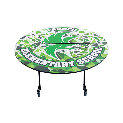 AmTab Round Mobile Cafeteria Table AmTab Round Mobile Cafeteria Table