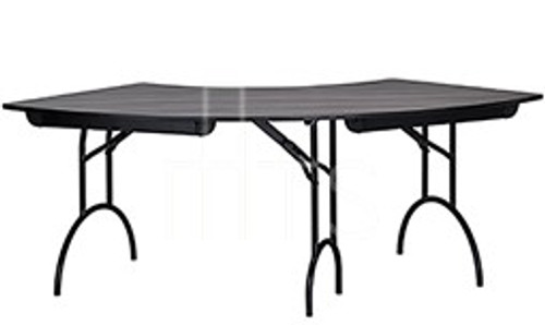 MTS Seating 415-3060CR-AL Continuity Arched Leg Crescent Shaped Folding Table 41 x 87
