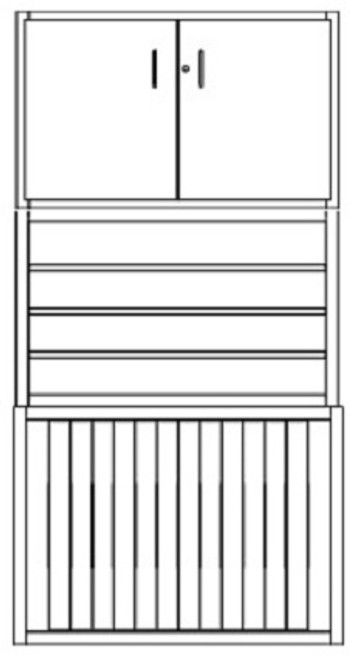 Hann TS-8 Two Door and Four Drawer General Storage Cabinet With Eight ...