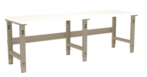 Tennsco WBA-1-3096P Plastic Top Workbench Adjustable Height 30 x 96 Tennsco WBA-1-3096P Plastic Top Workbench Adjustable Height 30 x 96