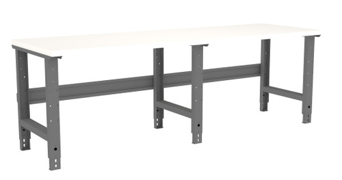 Tennsco WBA-1-3096P Plastic Top Workbench Adjustable Height 30 x 96 Tennsco WBA-1-3096P Plastic Top Workbench Adjustable Height 30 x 96