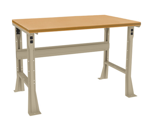 Compressed Wood Top Workbench with Fixed Height Flared Legs - Tennsco Compressed Wood Top Workbench with Fixed Height Flared Legs - Tennsco