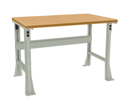 Compressed Wood Top Workbench with Fixed Height Flared Legs - Tennsco Compressed Wood Top Workbench with Fixed Height Flared Legs - Tennsco