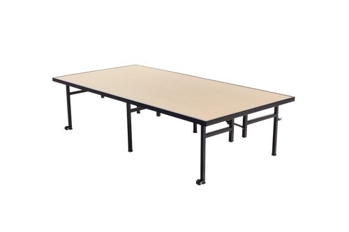 AmTab ST3408H Portable Hardboard Fixed Height Stage 3 Feet W x 4 Feet L x 8 Inch H AmTab ST3408H Portable Hardboard Fixed Height Stage 3 Feet W x 4 Feet L x 8 Inch H