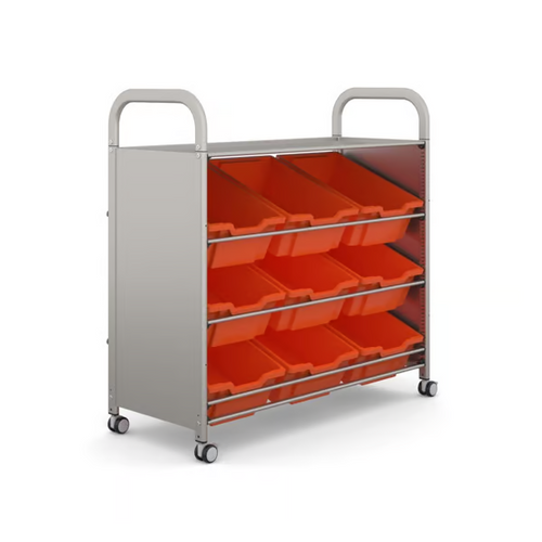 Callero Plus Tilted Cart 9 Deep Trays - Gratnells SSET0144 Callero Plus Tilted Cart 9 Deep Trays - Gratnells SSET0144