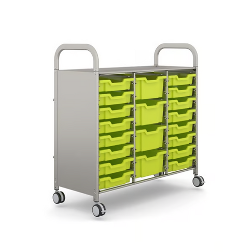 Callero Plus Treble Cart with 16 Shallow Trays and 4 Deep Trays - Gratnells SSET2144 Callero Plus Treble Cart with 16 Shallow Trays and 4 Deep Trays - Gratnells SSET2144