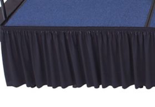 AmTab SKRT8 Stage and Riser 7 Inch Shirred Pleated Skirting for 8 Inch Stages AmTab SKRT8 Stage and Riser 7 Inch Shirred Pleated Skirting for 8 Inch Stages