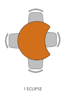 Engage Eclipse Table - Russwood
Shown in group (tables sold separately)