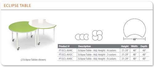 Engage Eclipse Table - Russwood - Spec Sheet