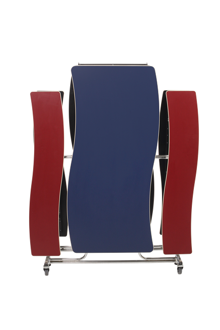 Ocean Waves Mobile Bench Cafeteria Table - AmTab MBOWT1
