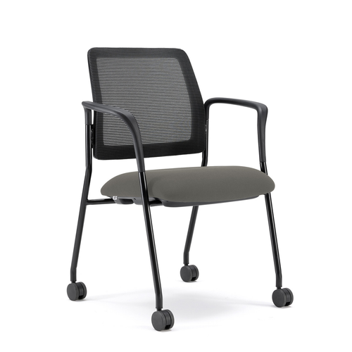 Starlight Fabric Stacking Chair with Arms - Office Source OSSN6007FCR
**Shown w/ Included Optional Casters**