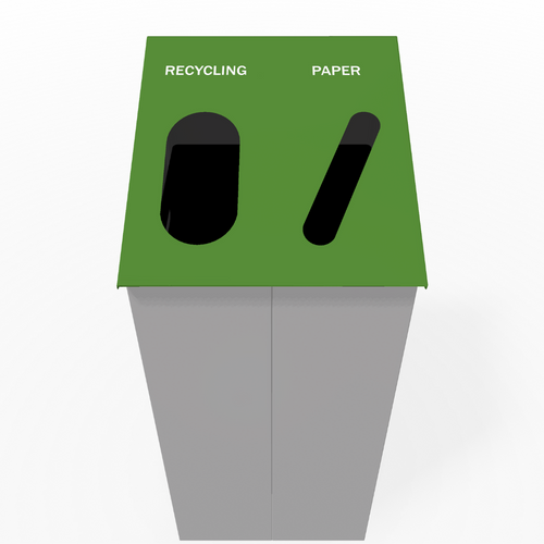 Slope Double Opening Waste Receptacle - Magnuson Group SLP-0 Slope Double Opening Waste Receptacle - Magnuson Group SLP-0