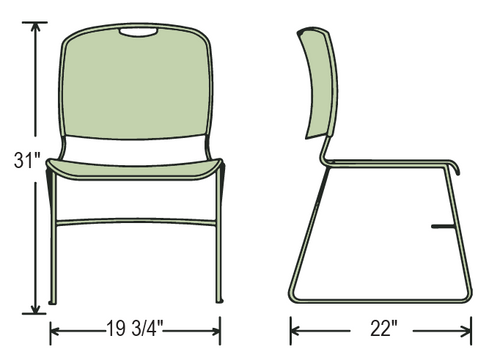 Basics Ultra Compact Multi-Purpose Stack Chair - NPS 850