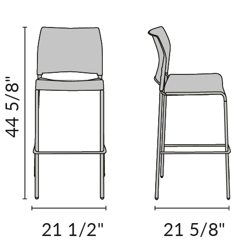 Cafetorium Plastic Bar Stool - NPS 8800