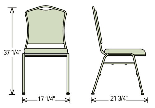 Deluxe Silhouette Back Fabric Stack Chair - NPS 9300