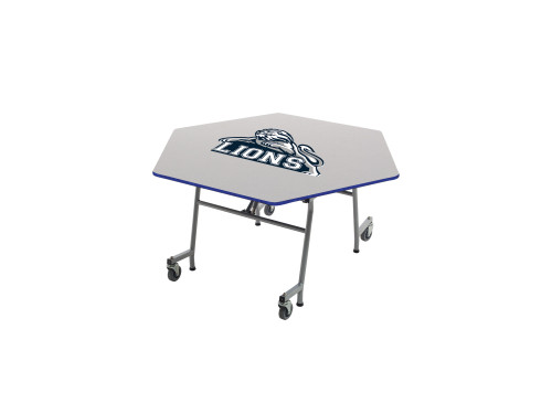AmTab Hexagon Mobile EZ Tilt Cafeteria Table AmTab Hexagon Mobile EZ Tilt Cafeteria Table