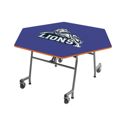 AmTab Hexagon Mobile EZ Tilt Cafeteria Table AmTab Hexagon Mobile EZ Tilt Cafeteria Table
