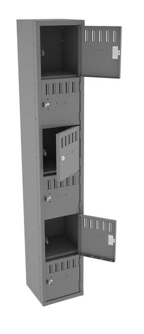 Tennsco BK6-121212-A Unassembled Steel 6 Tier Box Lockers without Legs 12 x 12 x 72 Tennsco BK6-121212-A Unassembled Steel 6 Tier Box Lockers without Legs 12 x 12 x 72