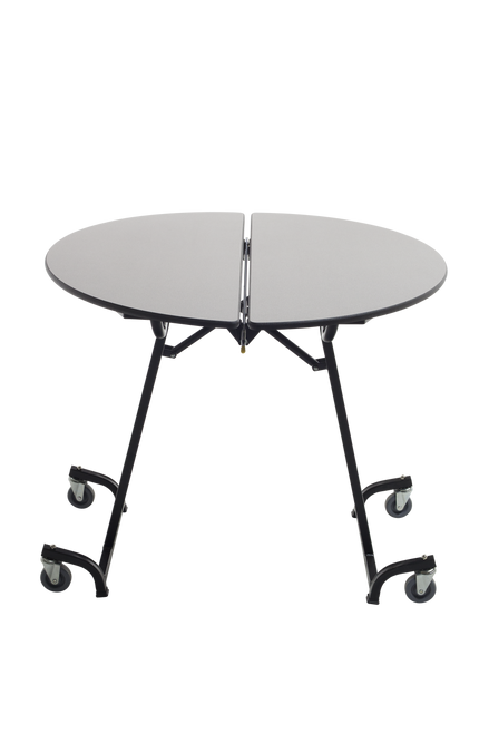 AmTab Round Mobile Cafeteria Table with T Legs AmTab Round Mobile Cafeteria Table with T Legs