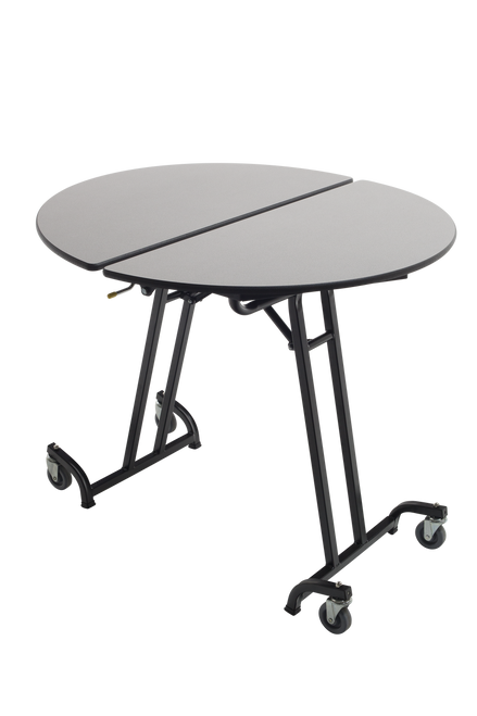 AmTab Round Mobile Cafeteria Table with T Legs AmTab Round Mobile Cafeteria Table with T Legs