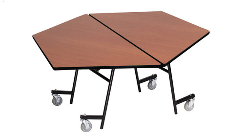 Hexagon Mobile Cafeteria Table - AmTab MHX48
