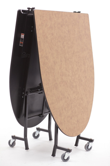 AmTab MTE1046 Mobile Cafeteria Table Elliptical Shape 10 Feet Long AmTab MTE1046 Mobile Cafeteria Table Elliptical Shape 10 Feet Long