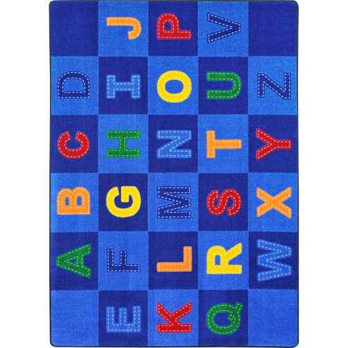 Joy Carpets 1953-C Patchwork Letter Rug 5' 4" x 7' 8" 