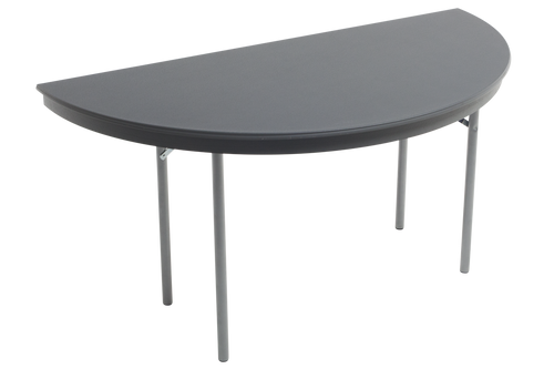 AmTab Dynalite Featherweight Heavy Duty ABS Plastic Half Round Folding Table AmTab Dynalite Featherweight Heavy Duty ABS Plastic Half Round Folding Table