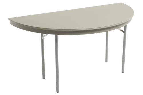 AmTab Dynalite Featherweight Heavy Duty ABS Plastic Half Round Folding Table AmTab Dynalite Featherweight Heavy Duty ABS Plastic Half Round Folding Table