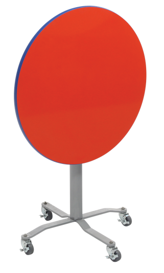 Round Mobile Markerboard EZ Tilt Cafe Table with Adjustable Height - AmTab WCBR