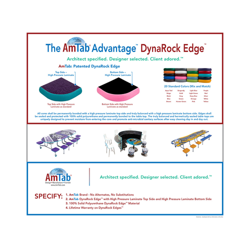 Flap Activity Table with High Pressure Laminate Top - AmTab AAF305D