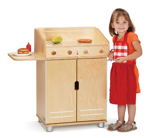 TrueModern Kids Wooden Play Cooking BBQ/Barbecue Little Grill Toy - Jonti-Craft 1739JC
