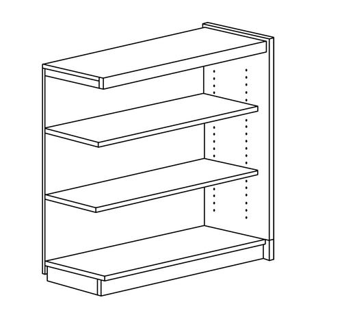 KI CRFS4210A CrossRoads Single Face Adder Unit Library Shelving 10x36 KI CRFS4210A CrossRoads Single Face Adder Unit Library Shelving 10x36