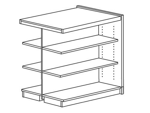 CrossRoads Double Face Adder Unit Library Shelving 20x36 - KI CRFD4220A CrossRoads Double Face Adder Unit Library Shelving 20x36 - KI CRFD4220A