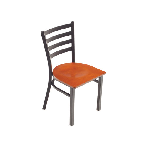 Café Chair with 17.25" Seat Height - AmTab CafeChair - Standard Back with Black Metal Finish Café Chair with 17.25" Seat Height - AmTab CafeChair - Standard Back with Black Metal Finish
