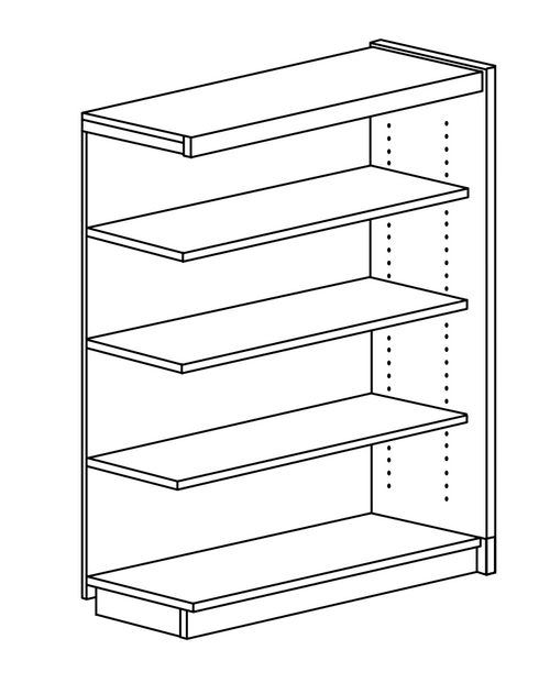 KI CRFS5410A CrossRoads Single Face Adder Unit Library Shelving 10x36 KI CRFS5410A CrossRoads Single Face Adder Unit Library Shelving 10x36