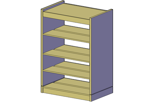 CrossRoads Double Face Starter Unit Library Shelving 24x36 - KI CRFD5424S CrossRoads Double Face Starter Unit Library Shelving 24x36 - KI CRFD5424S