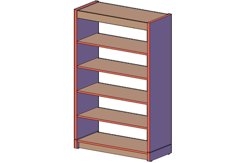 KI CRFS6016S CrossRoads Single Face Started Unit Library Shelving 16x37