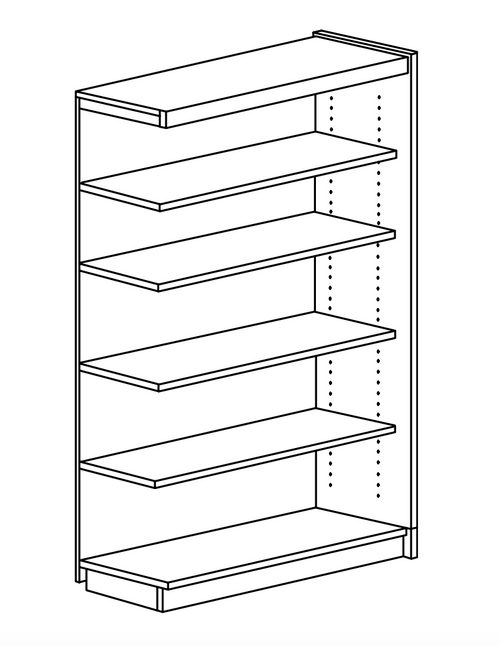 KI CRFS6010A CrossRoads Single Face Adder Unit Library Shelving 10x36 KI CRFS6010A CrossRoads Single Face Adder Unit Library Shelving 10x36